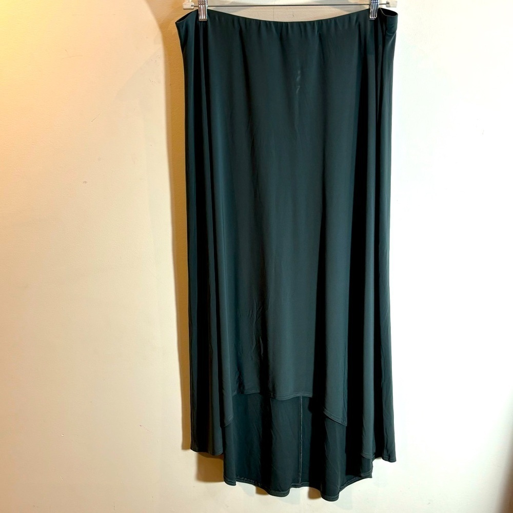 SYMPLI GRAND Sz 0G High Low Unlined Elastic Waist Knit Fabric Straight Skirt